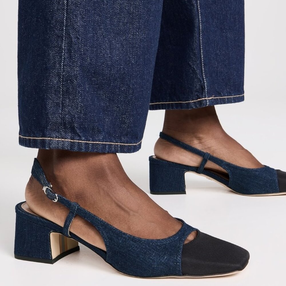 NWOT Sam Edelman Tarra Denim Slingback Heel